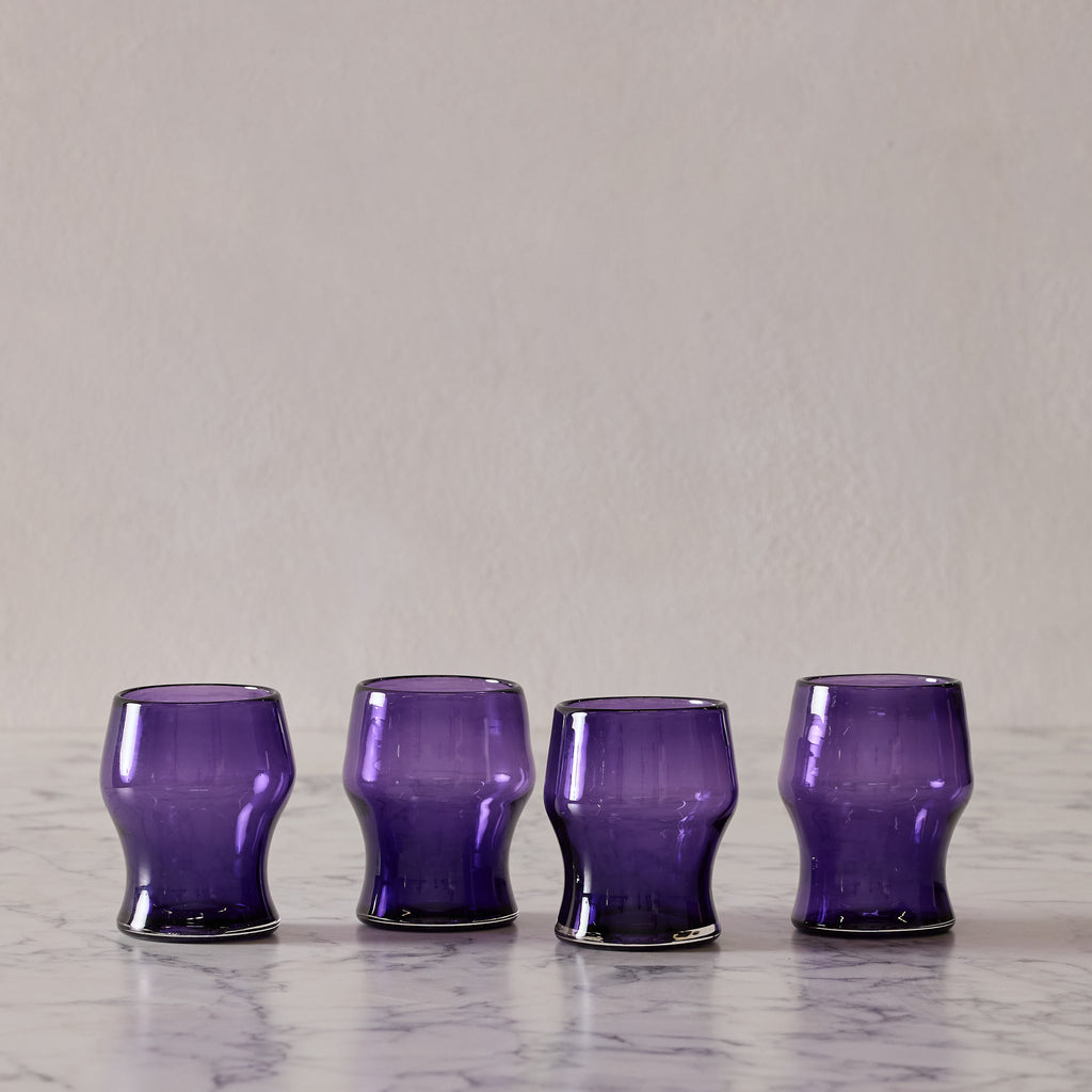 Set of 4 Amethyst Goblets