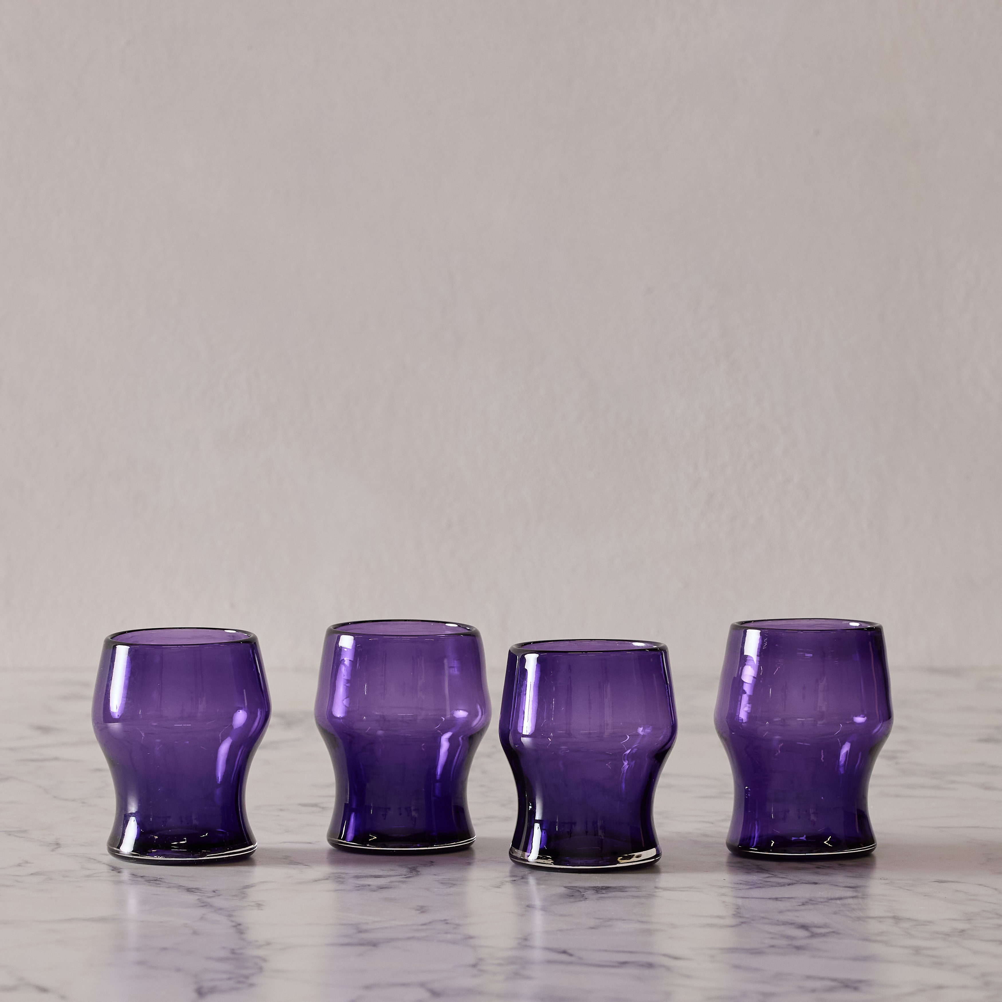 Set of 4 Amethyst Goblets