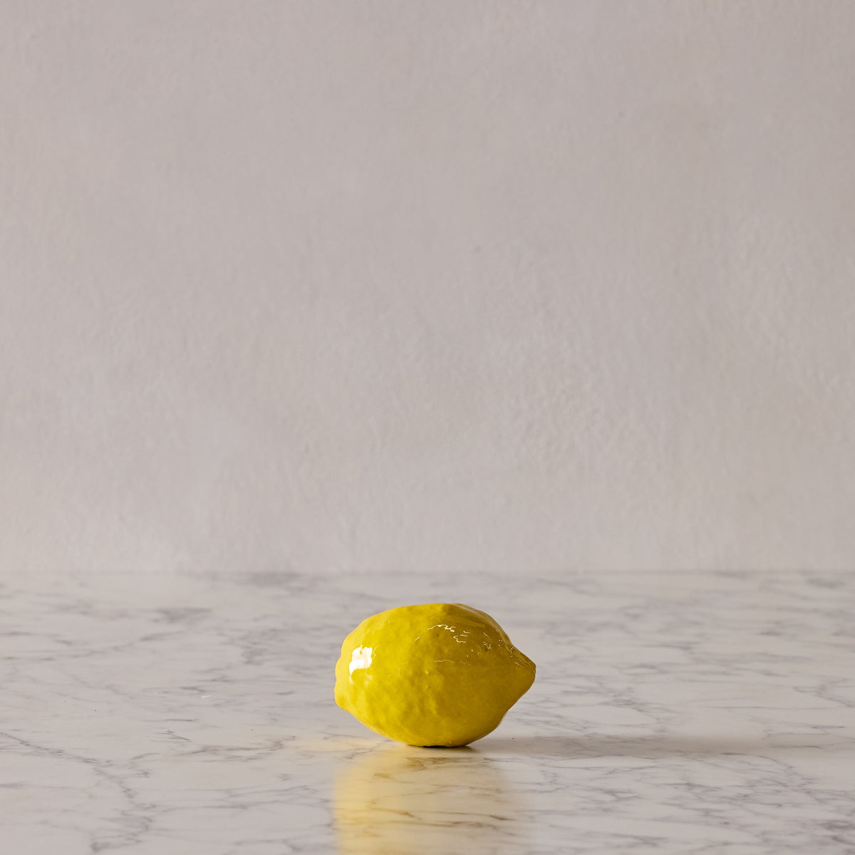 Hand Enameled Ceramic Lemon