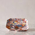 Marbled Octagonal Nesting Tray Set, Dusty Rose