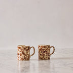 Splatterware Mug, Brown on Cream