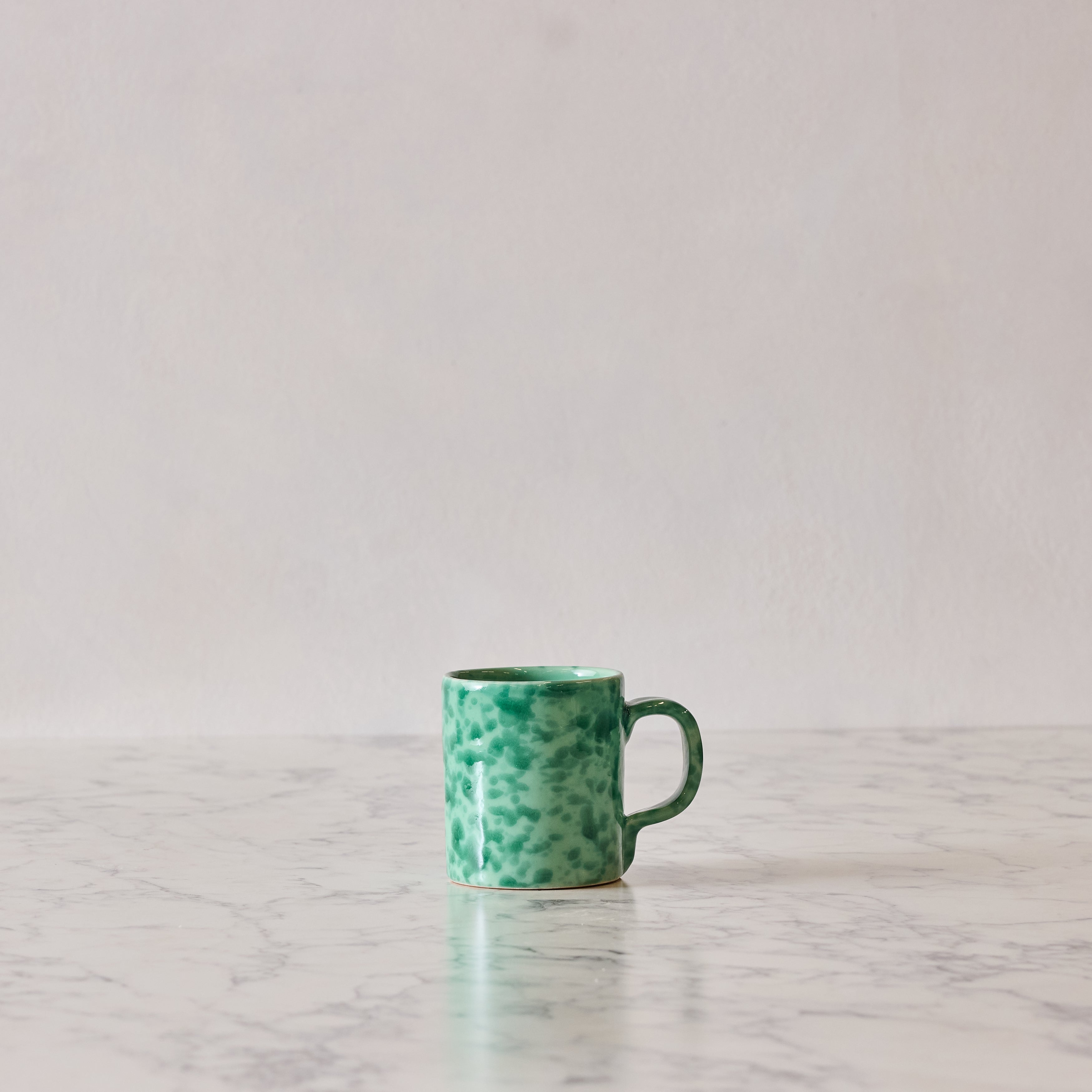 Splatterware Mug, Green on Green