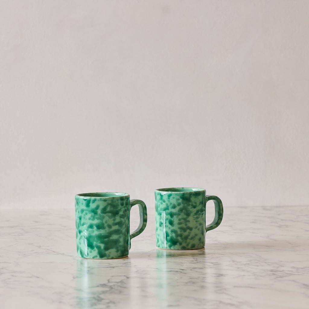 Splatterware Mug, Green on Green