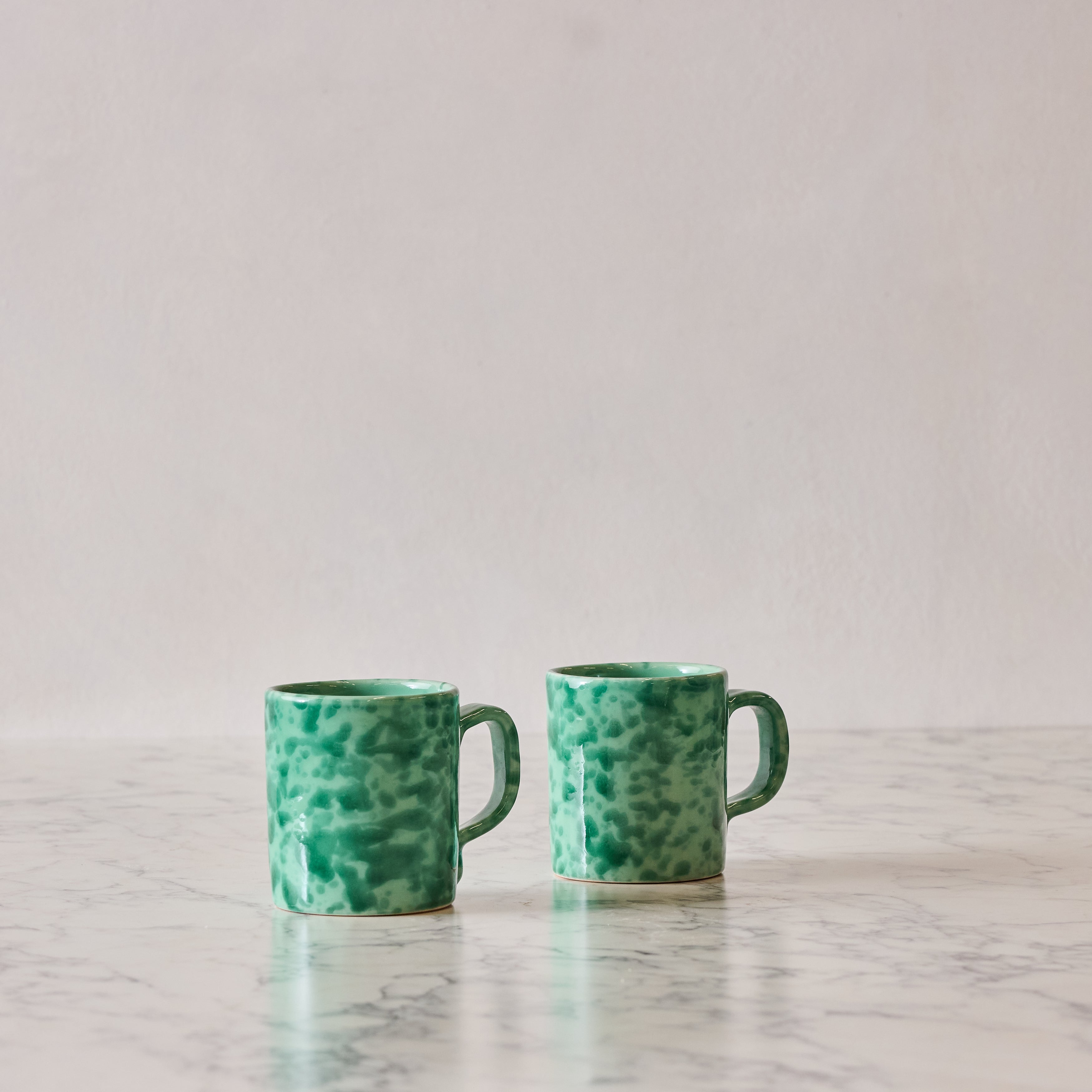 Splatterware Mug, Green on Green