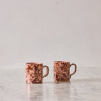 Splatterware Mug, Rose on Brown