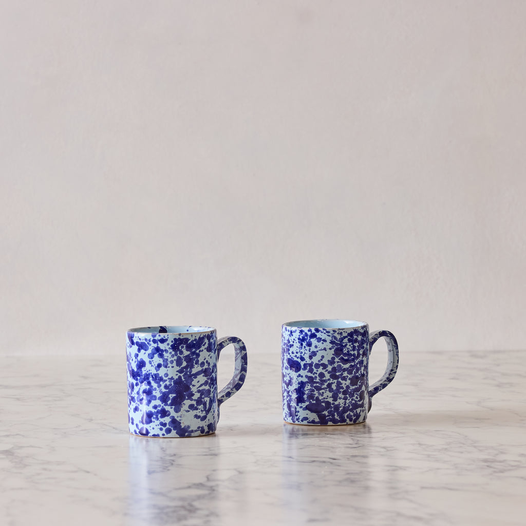 Splatterware Mug, Blue on Blue