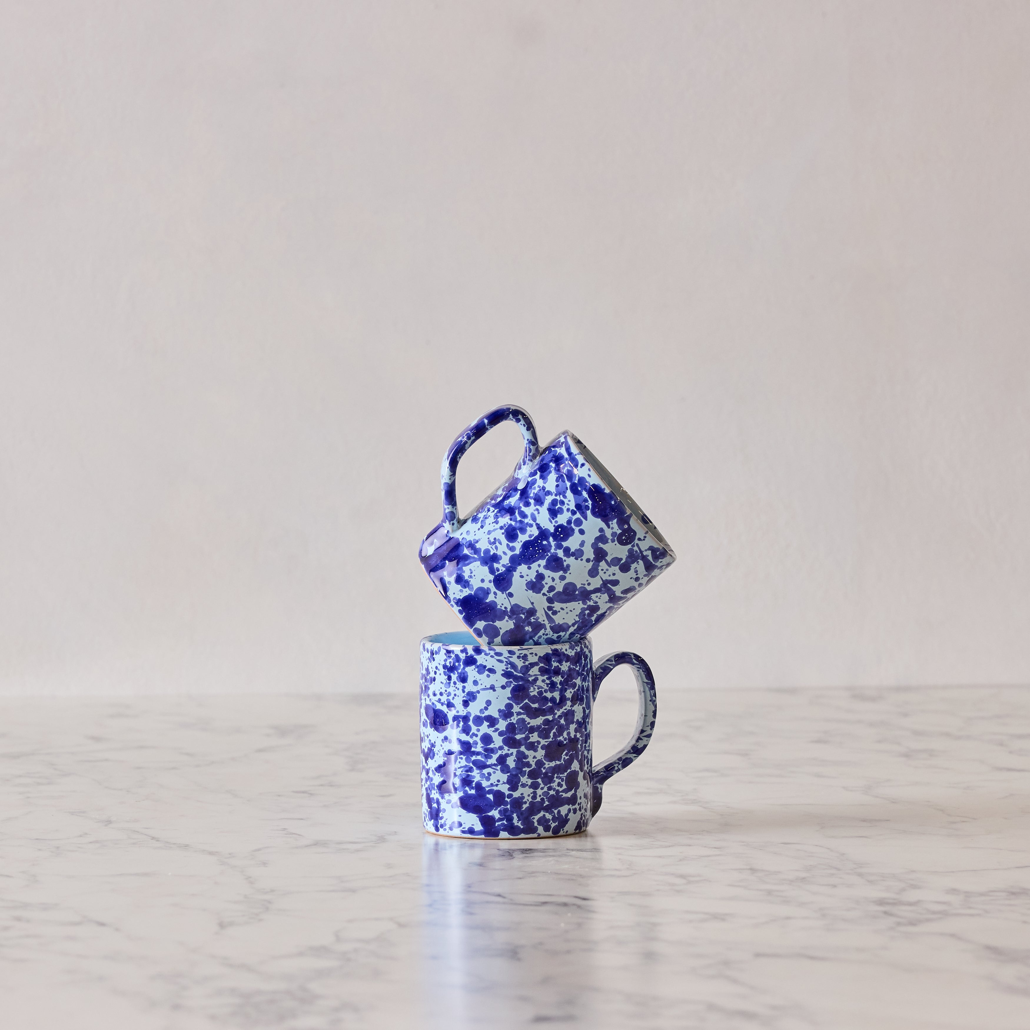 Splatterware Mug, Blue on Blue