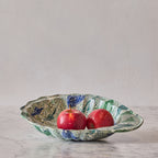Terre Mêlée Shell Platter, Emerald & Cobalt