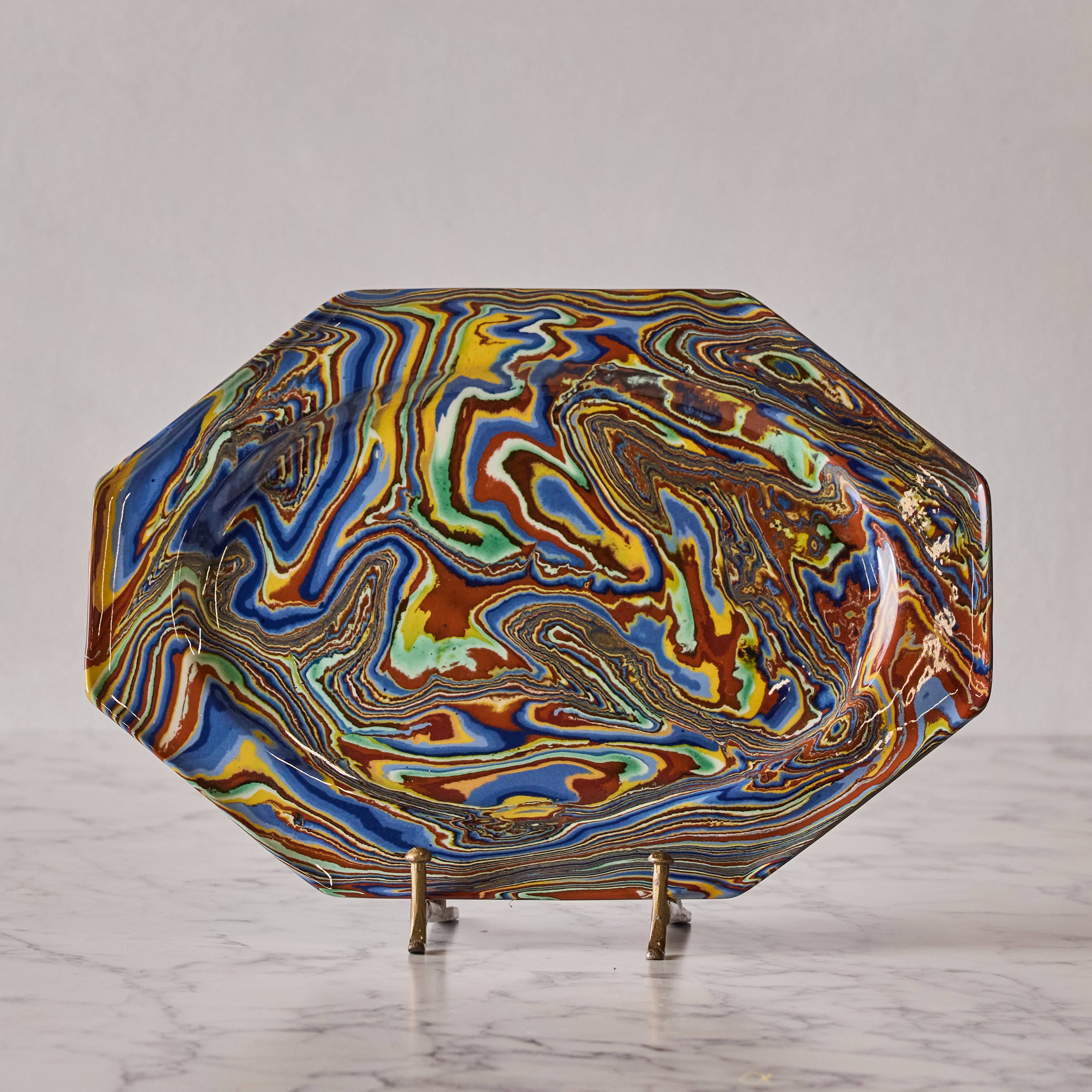 Terre Mêlée Small Octagonal Platter, Carnival