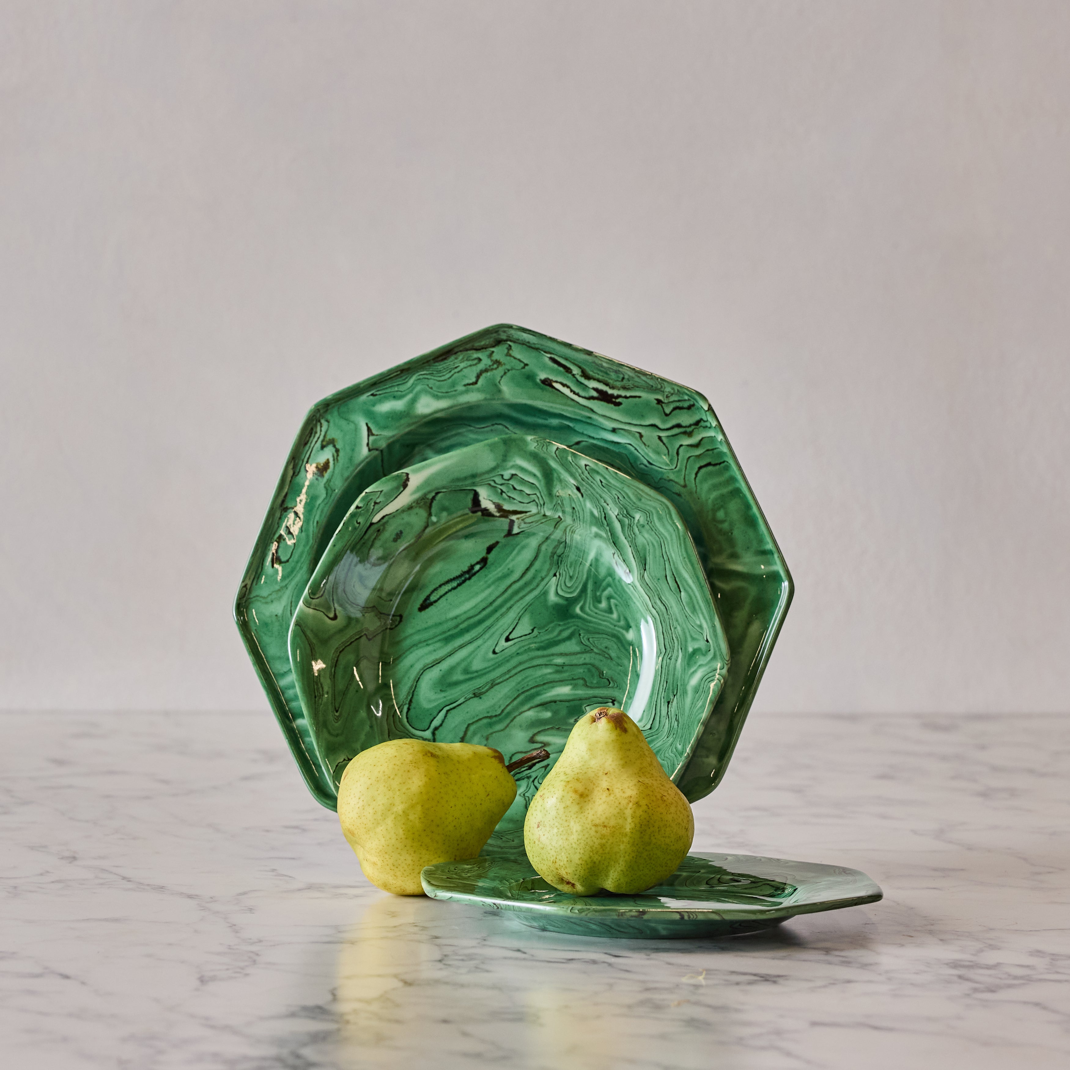 Terre Mêlée Dinner Plate, Green