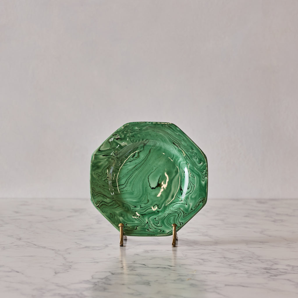 Terre Mêlée Dessert Plate, Green