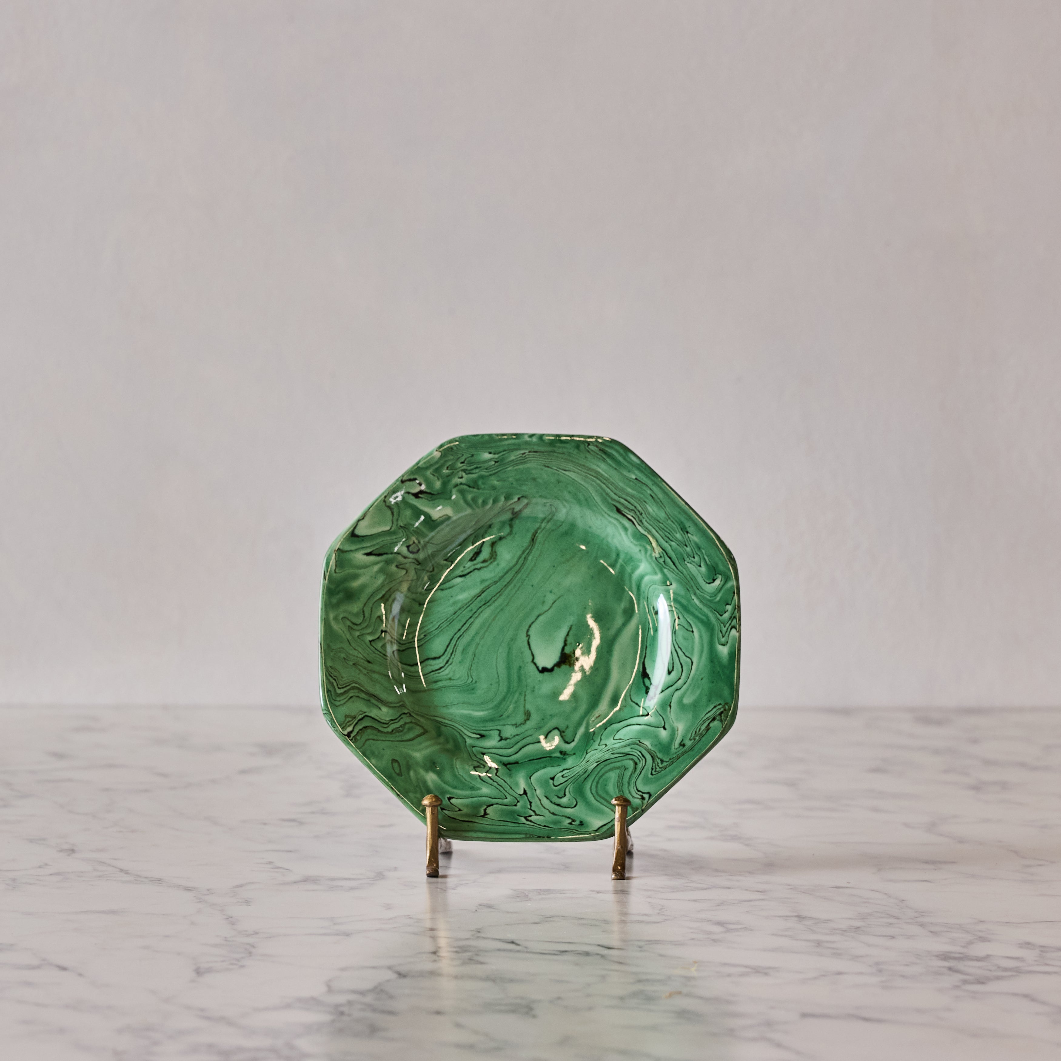 Terre Mêlée Dessert Plate, Green