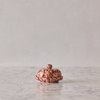 Splatterware Butter Dish, Brown & Rose