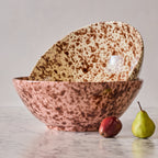 Splatterware Large Bowl, Cream & Brown