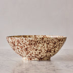 Splatterware Large Bowl, Cream & Brown