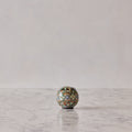 Jean Gerbino Pot Pourri Vase, Blue & Green Diamond Flower