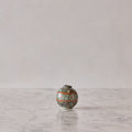 Jean Gerbino Round Mosaic Vase, Green Flower