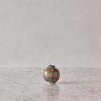 Jean Gerbino Round Mosaic Vase, Green Flower