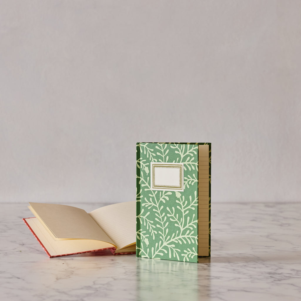Hardback Notebook, Sprig Pea Green, Lined