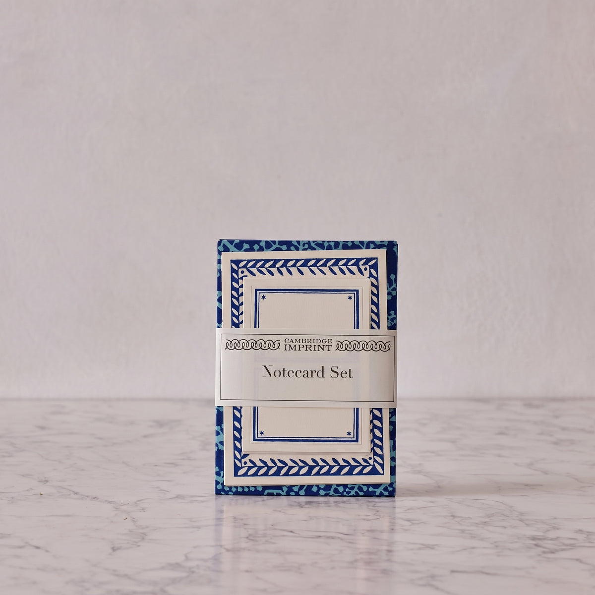 Notecards and Envelopes, Seaweed Paisley Blue, Set of 10