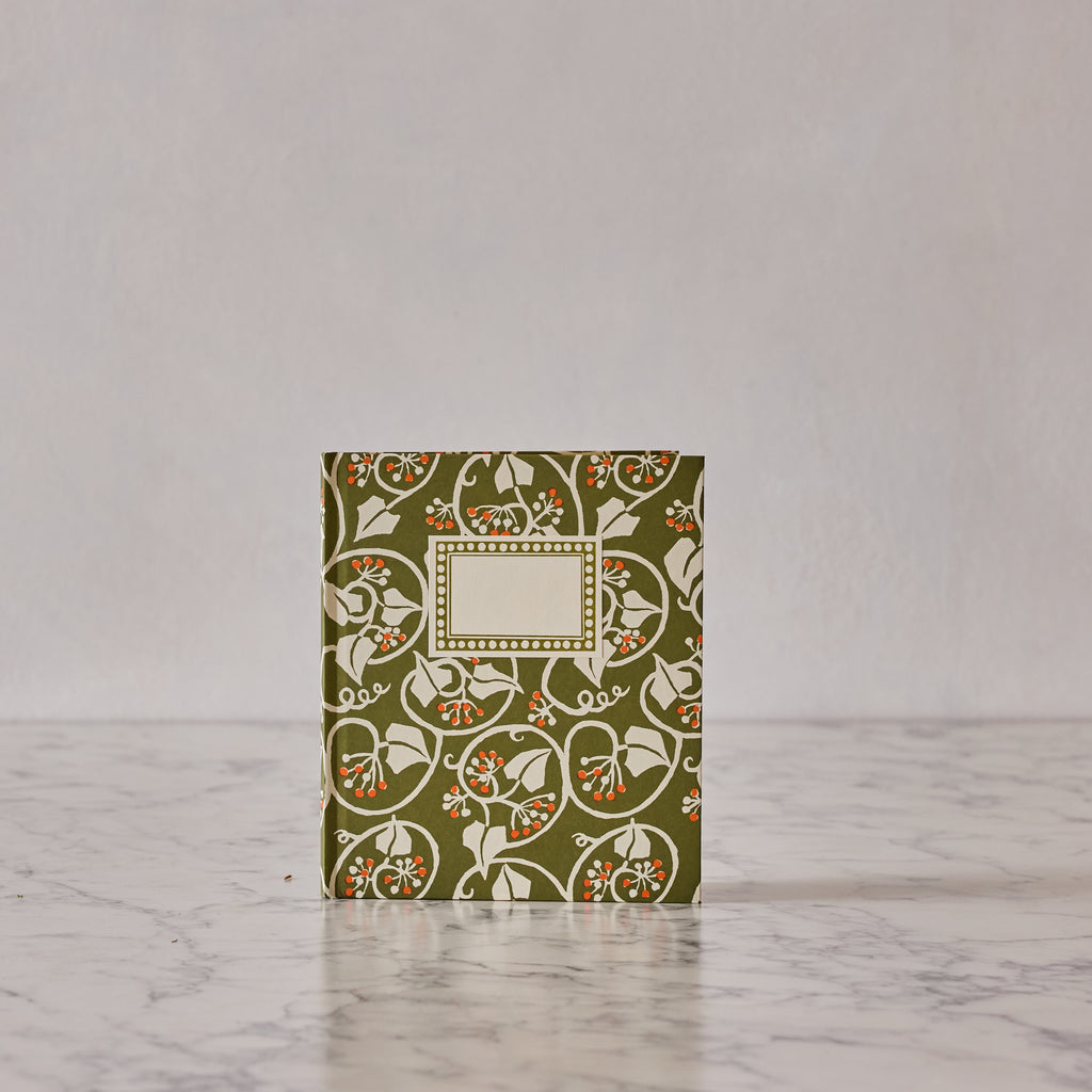 Large Hardback Notebook, Ivy Swamp Green & Orange