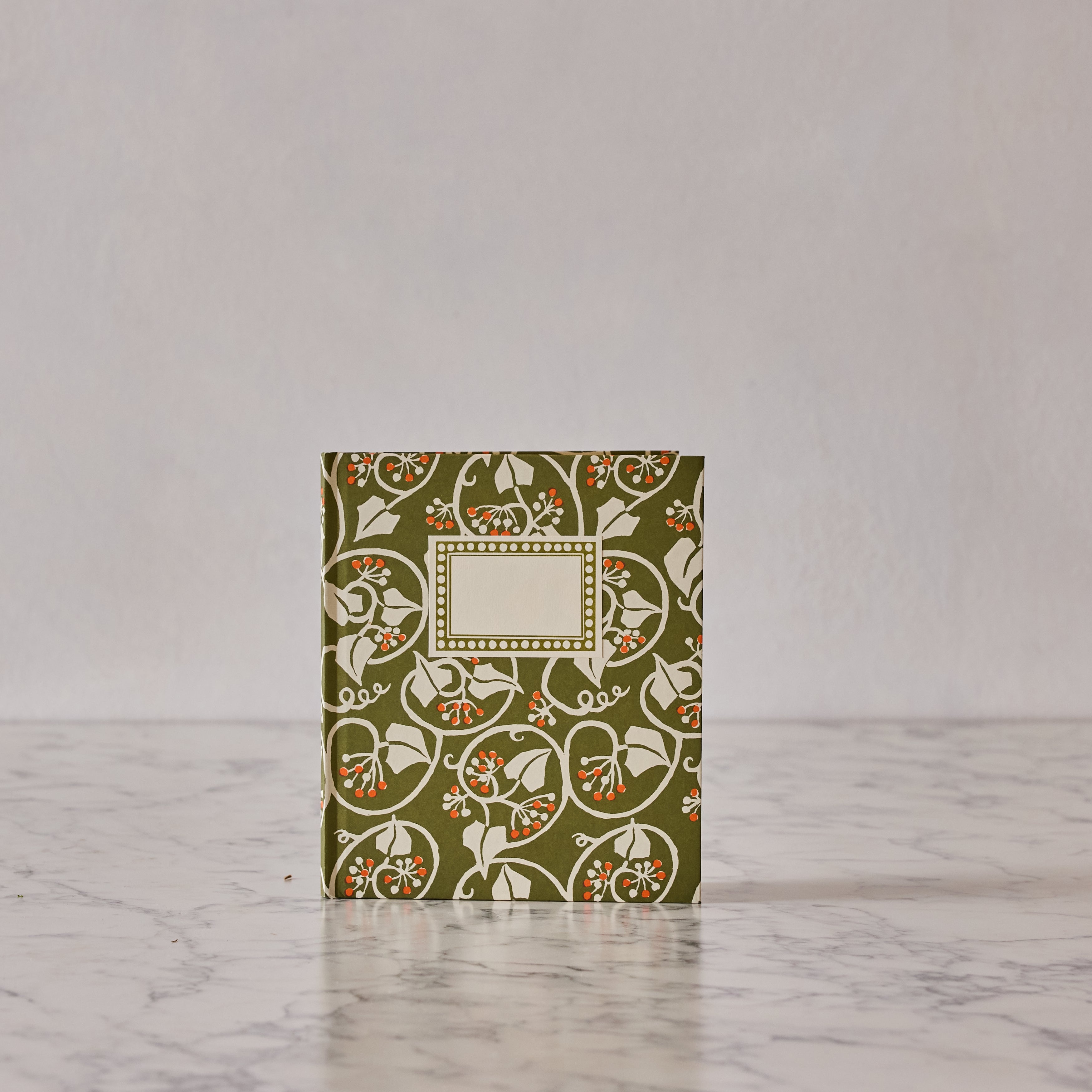 Large Hardback Notebook, Ivy Swamp Green & Orange