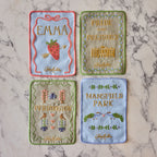 Set of Four Jane Austen Cocktail Napkins
