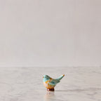 Medium Songbird, Aqua & Golden