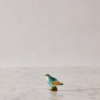 Baby Bird, Turquoise & Ochre