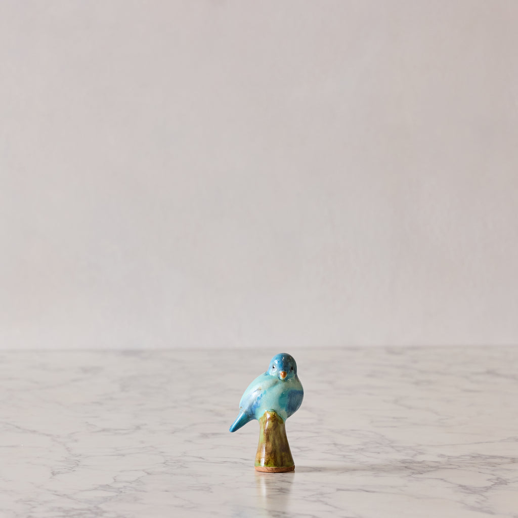 Songbird on Branch, Sea Glass
