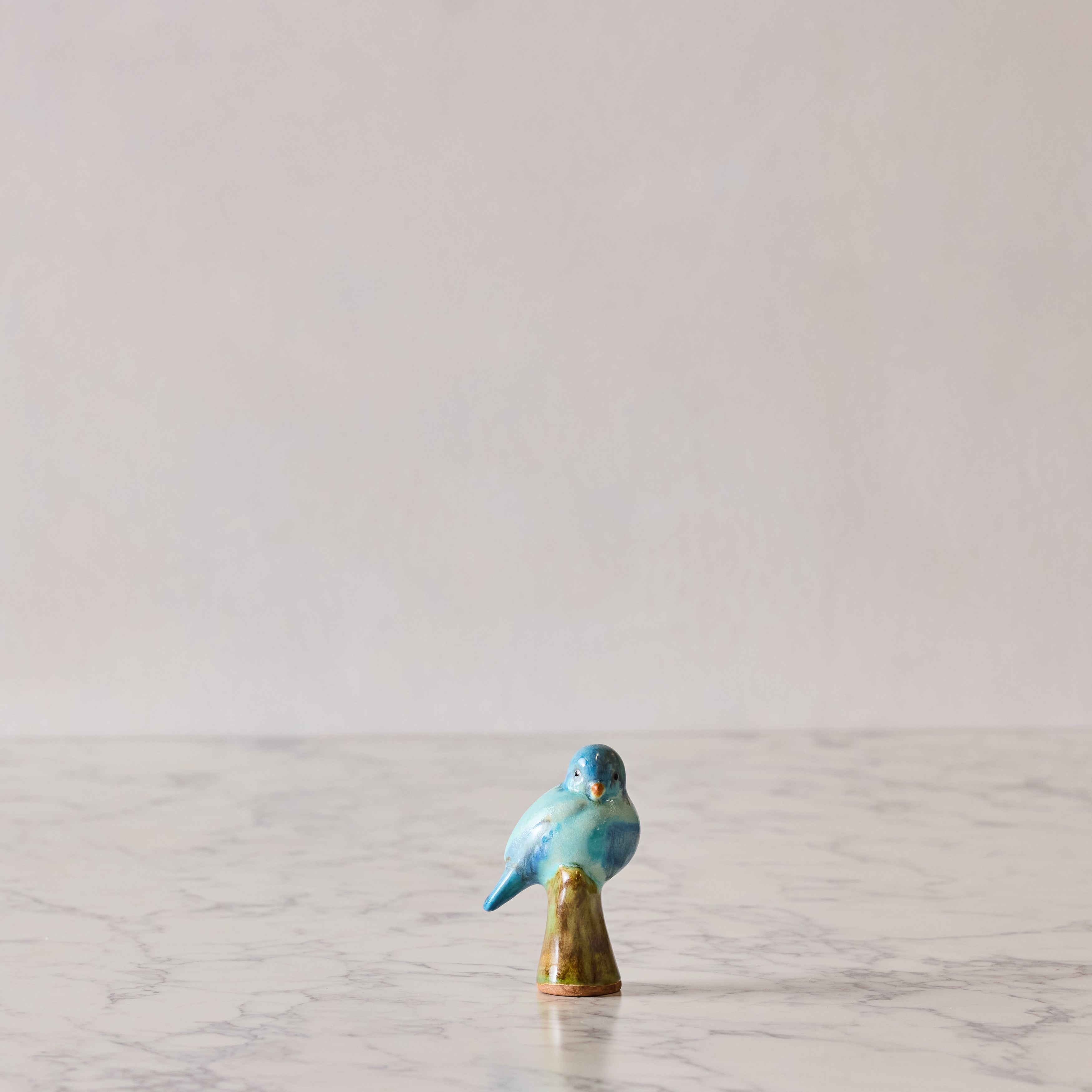 Songbird on Branch, Sea Glass