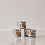Carnation Set of 4 Porcelain Coffee Mug