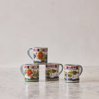 Carnation Set of 4 Porcelain Coffee Mug
