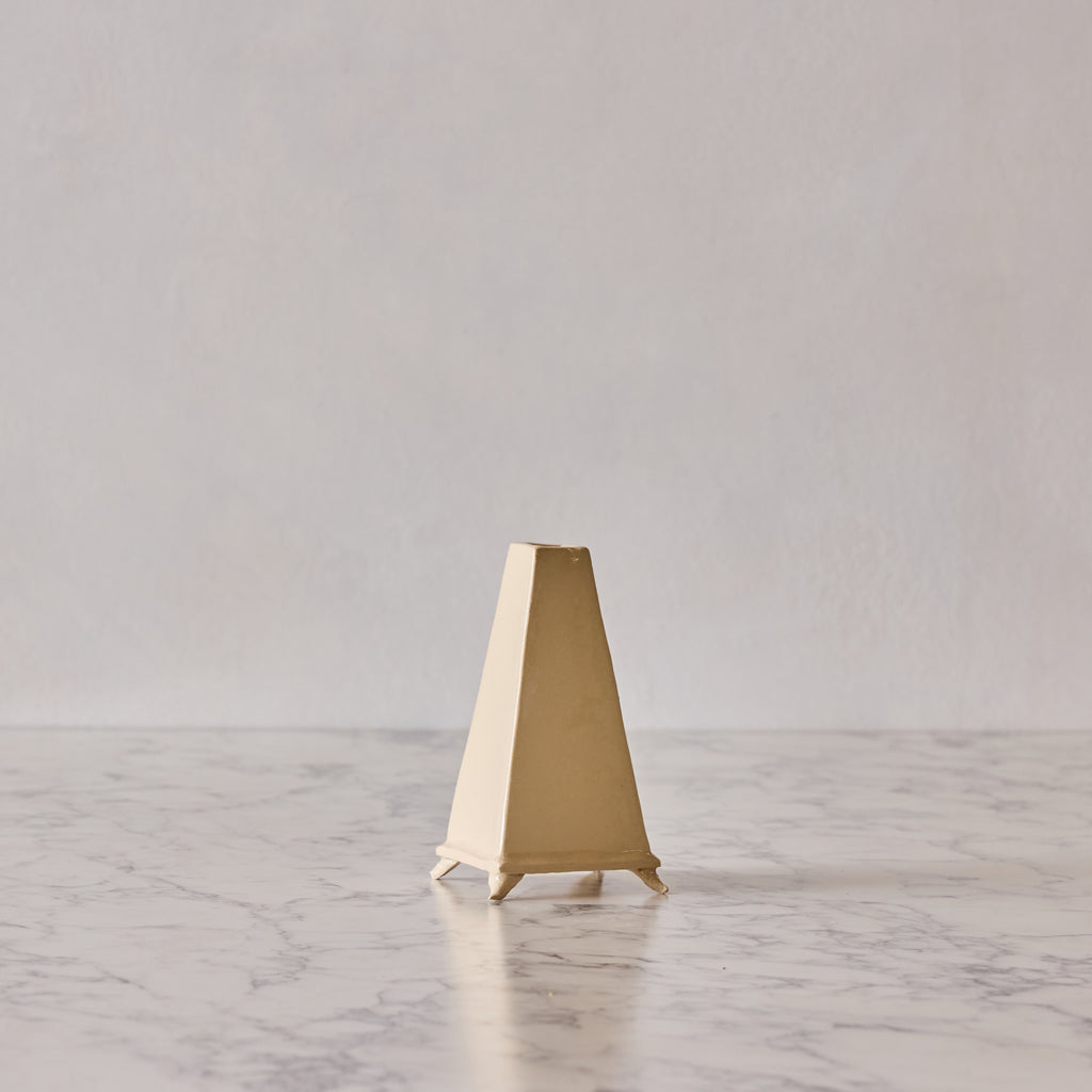 Large Crackle Glazed Obelisk Vases