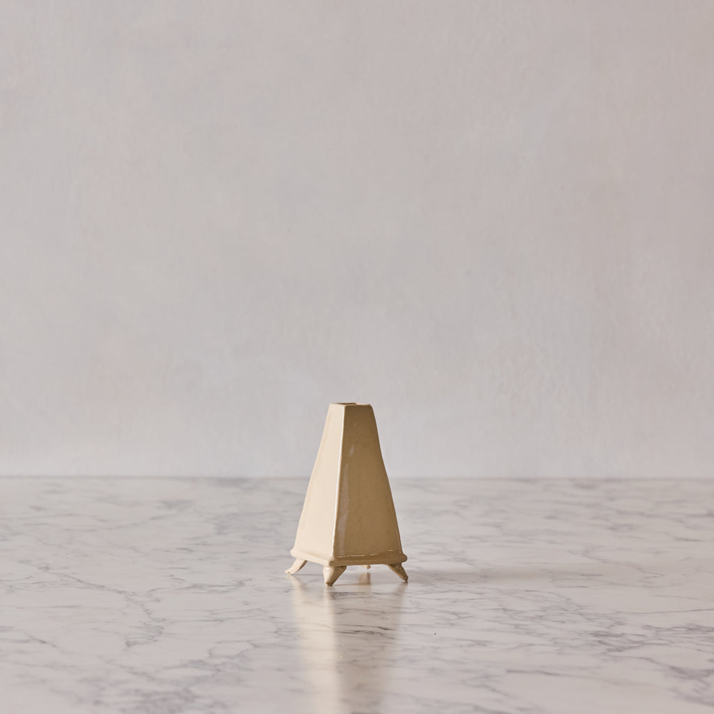 Medium Crackle Glazed Obelisk Vase