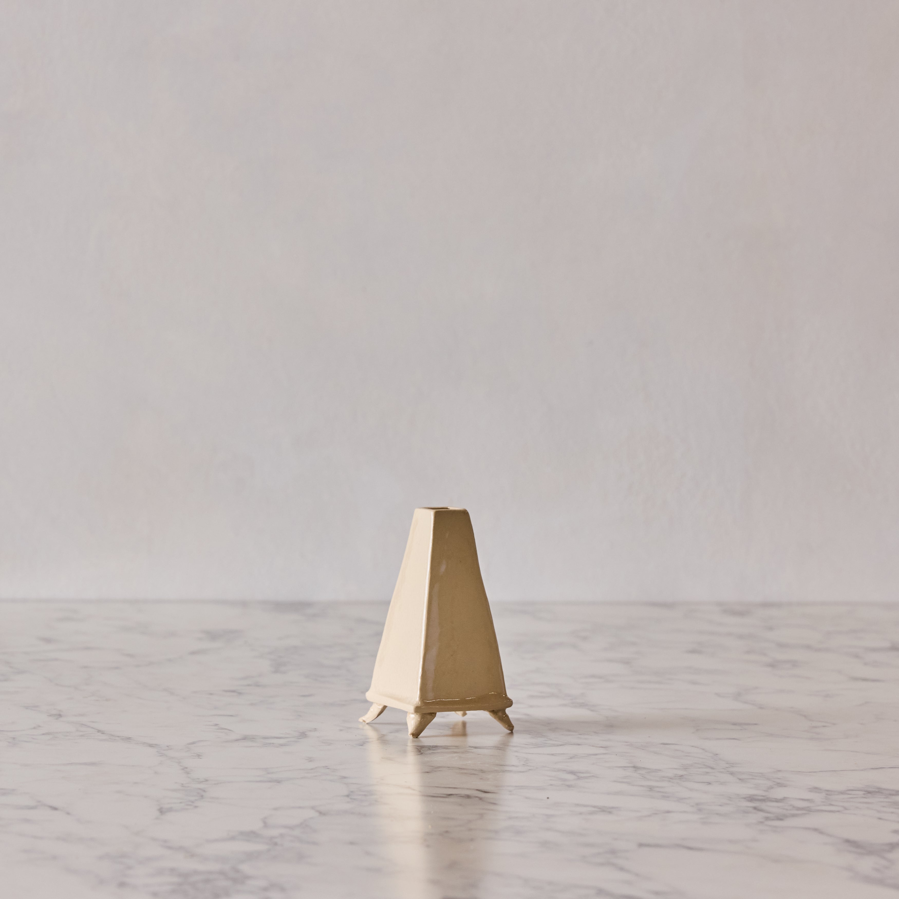 Medium Crackle Glazed Obelisk Vase