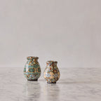 Jean Gerbino Mosaic Vase, Diamond Flower