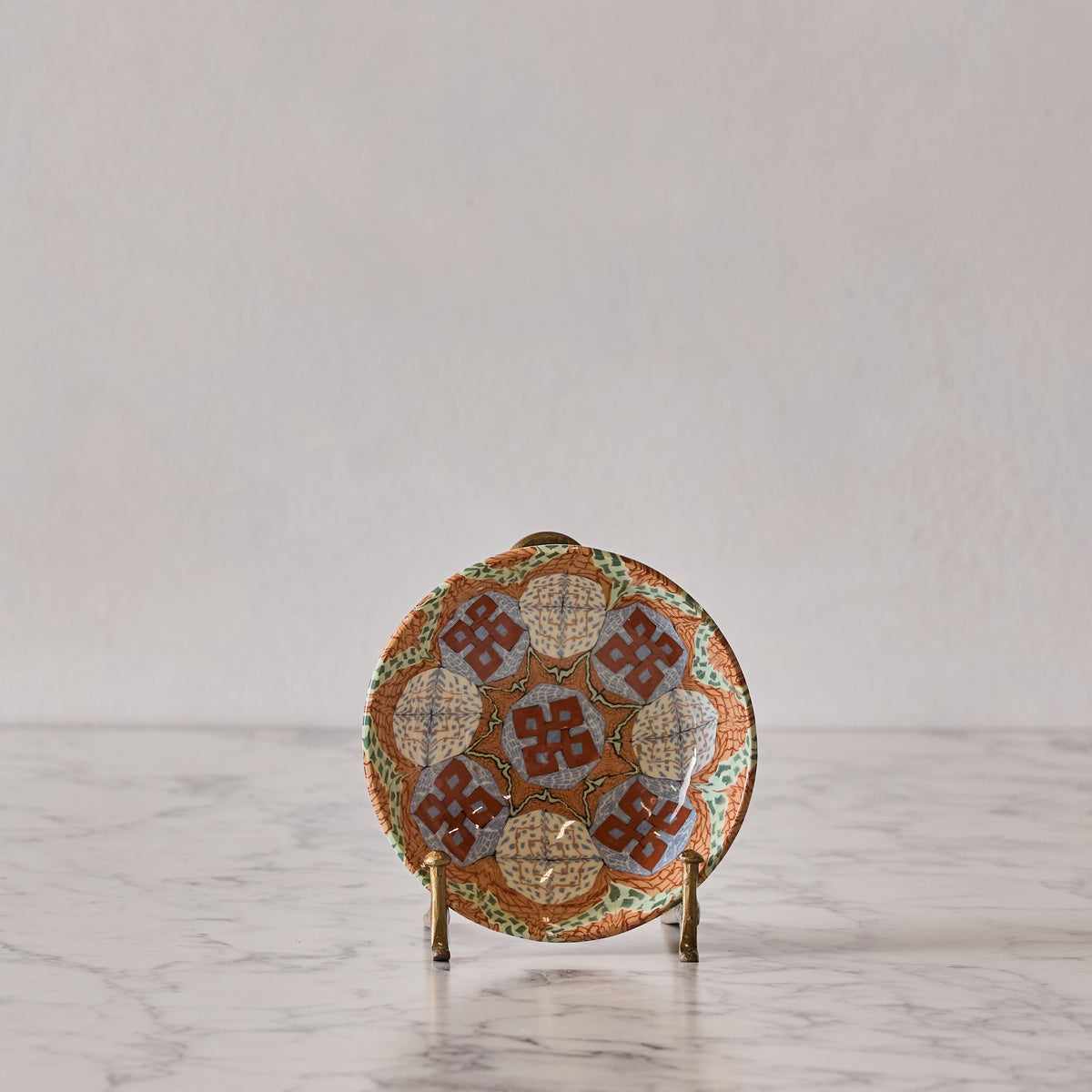 Jean Gerbino Mosaic Dish, Greek Key