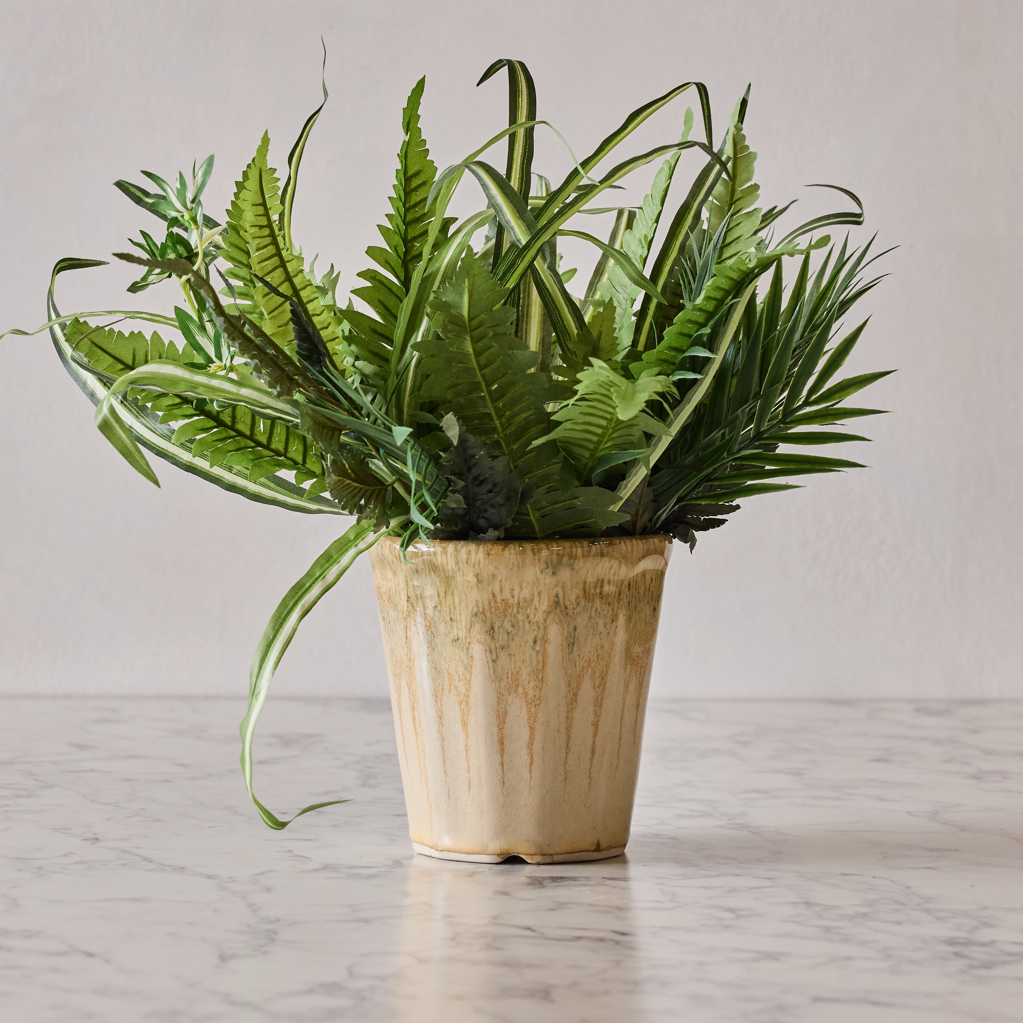 Glazed Ceramic Planter, Sand