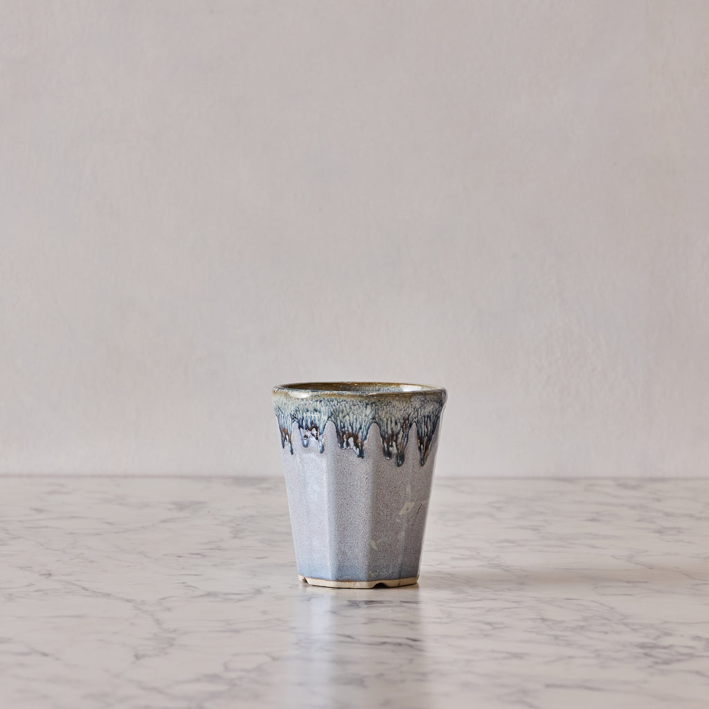 Glazed Ceramic Planter, Blue
