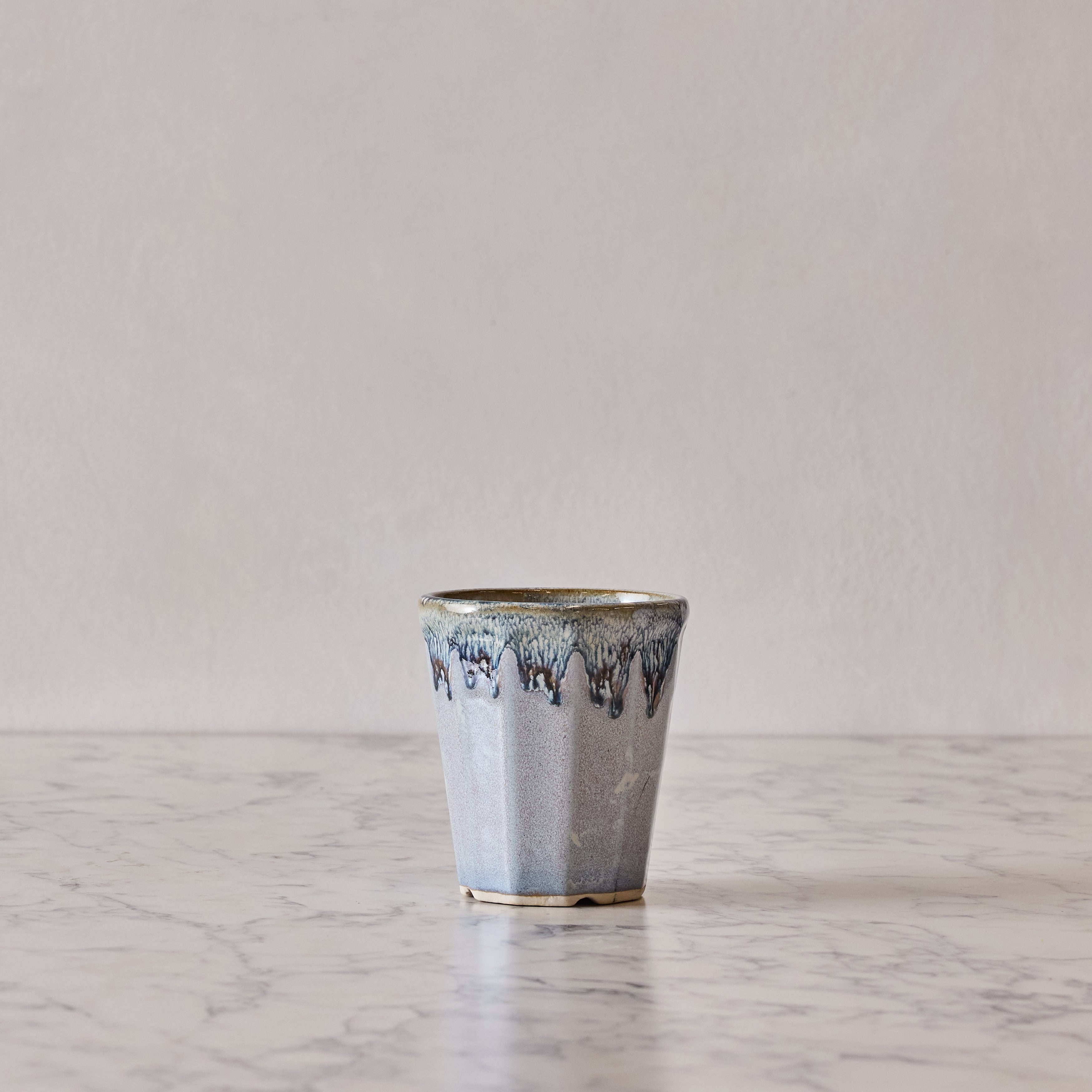 Glazed Ceramic Planter, Blue