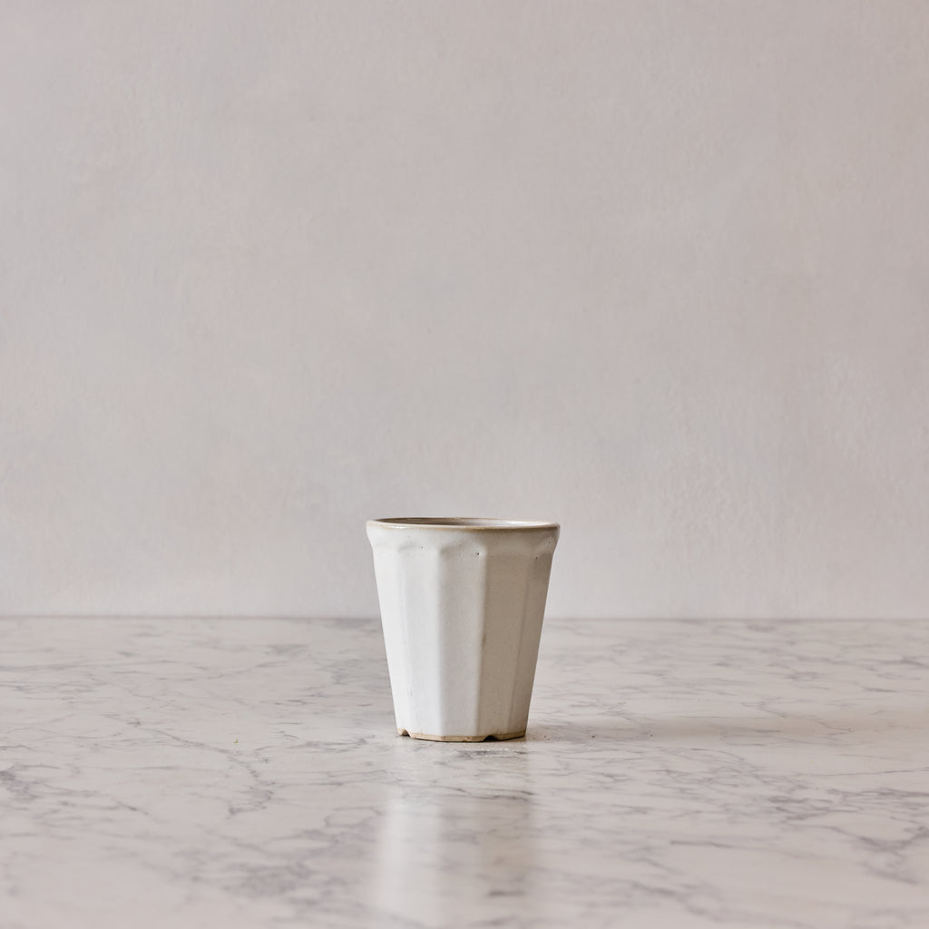 Glazed Ceramic Planter, White