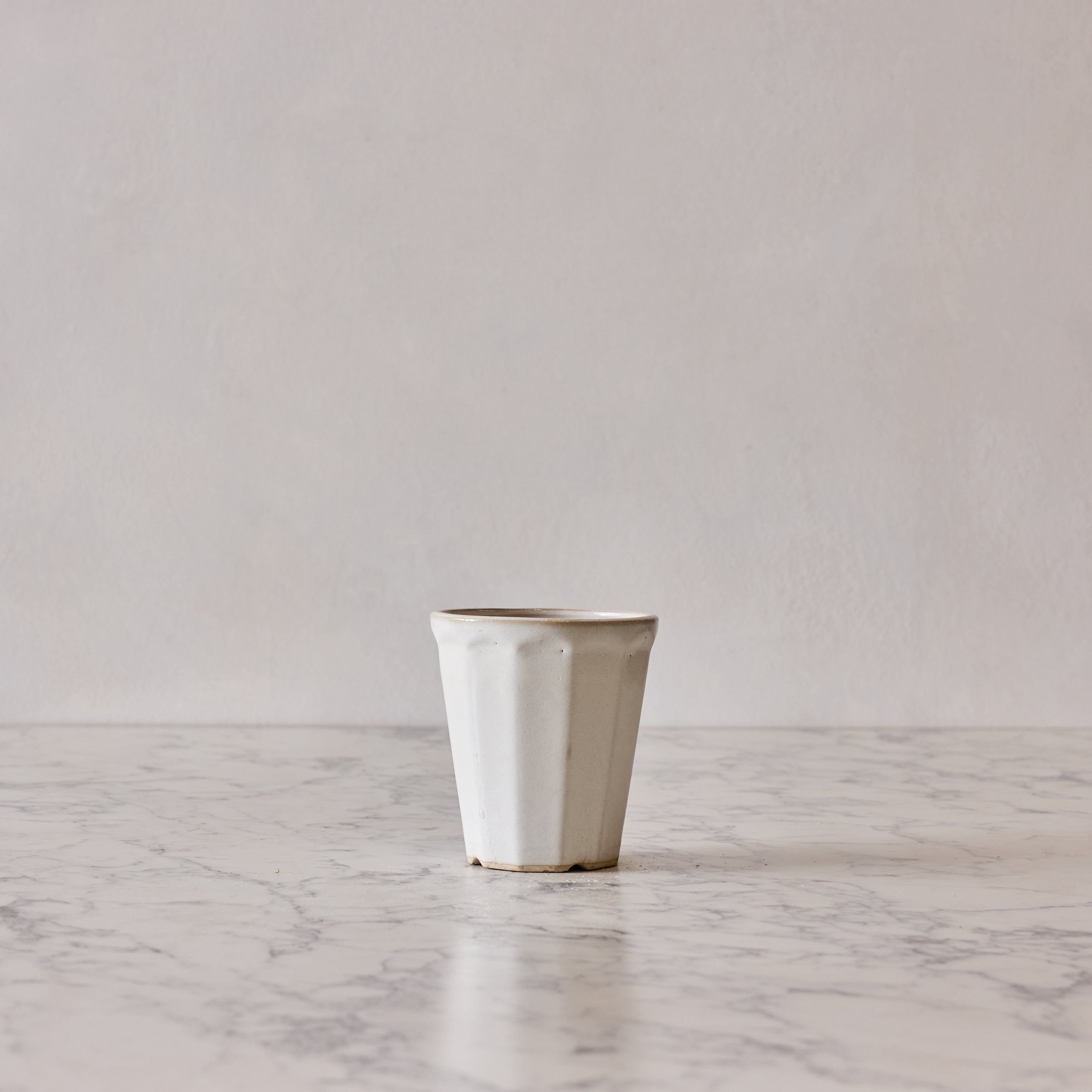 Glazed Ceramic Planter, White