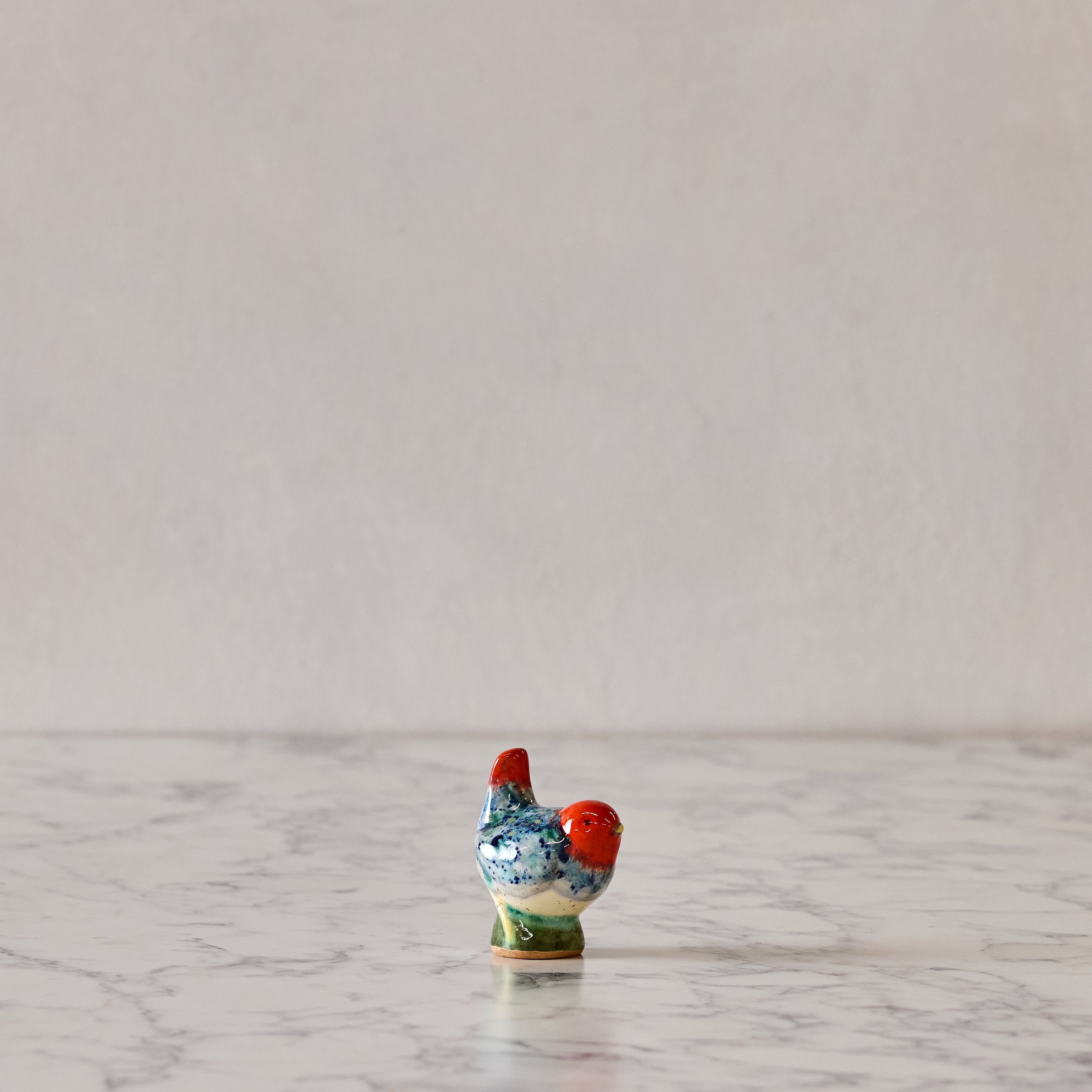Baby Bird, Red & Blue Freckled