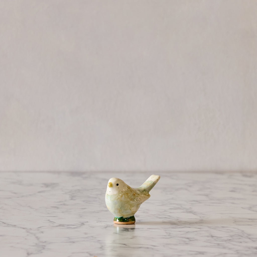 Medium Songbird, Cream & Celadon