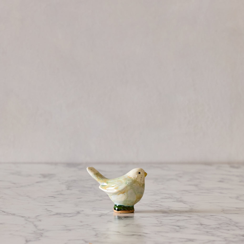Medium Songbird, Cream & Celadon