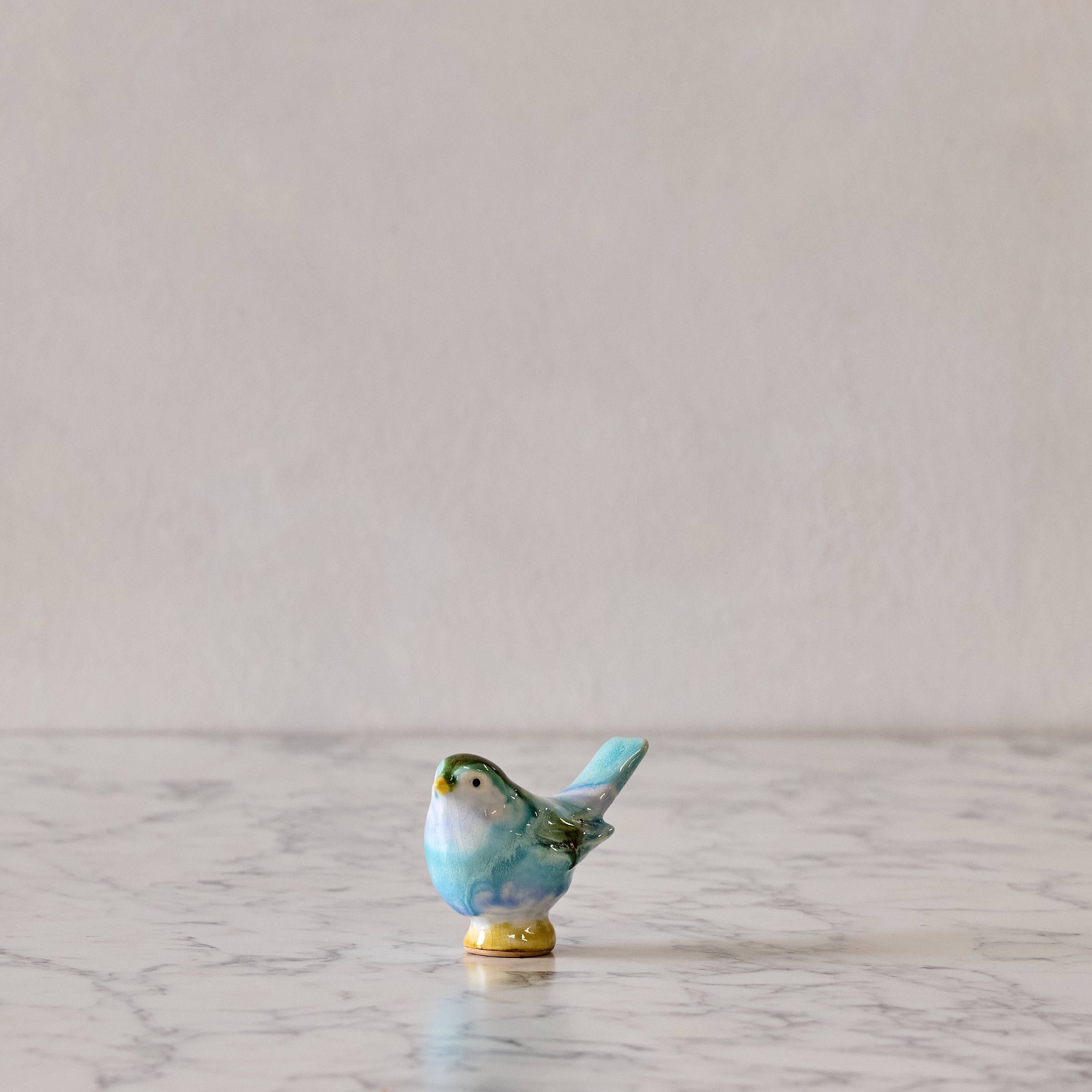 Medium Songbird, Sky Blue & Green