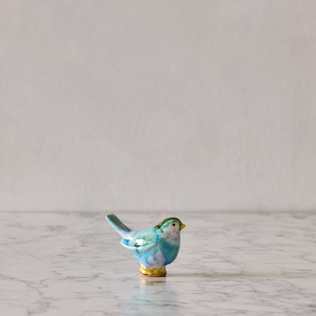 Medium Songbird, Sky Blue & Green