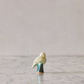 Songbird on Branch, Seafoam with White