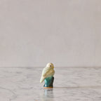 Songbird on Branch, Seafoam with White